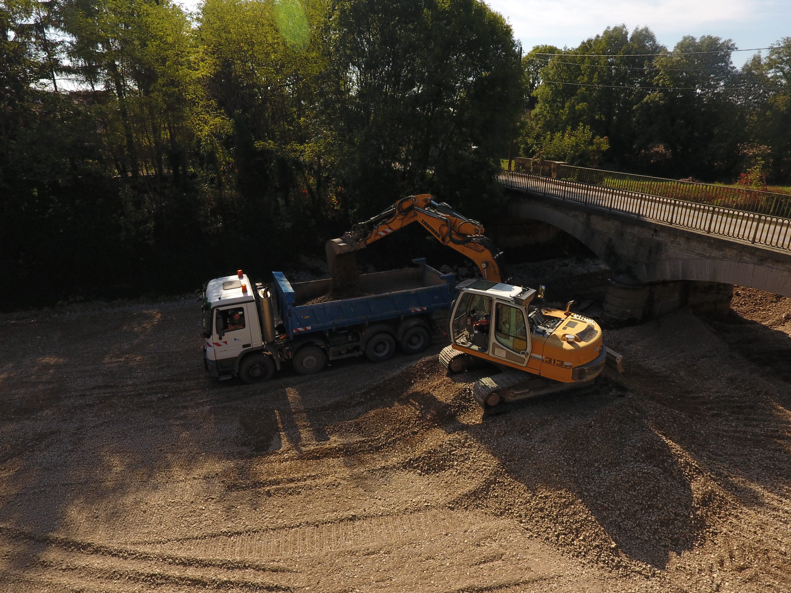 Extraction de sédiments dans l’Albarine